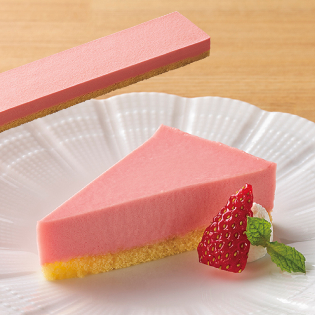 味の素冷凍食品)フリーカットケーキいちごムース(食物繊維)430g(カットなし)
